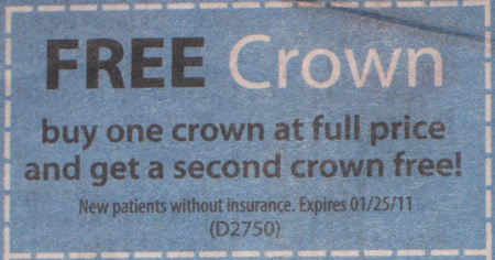 Buy one crown, get one free!
