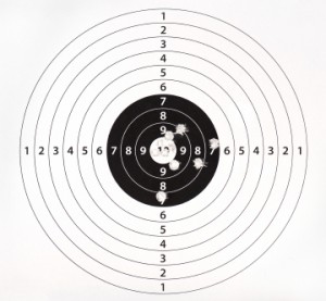 Paper target for shooting practice